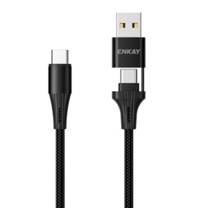 Enkay PD100W 2 dans 1 USB-A / USB-C vers le câble de charge rapide de Type-C 5A, longueur: 1M SE8389102-20