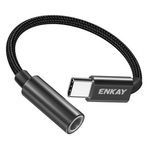 ENKAY USB-C / TYPE-C-C à 3,5 mm Adaptateur AUX tressé Nylon Câble audio numérique SE84801631-20