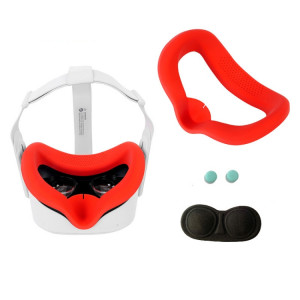 JD-391215 Convient pour Oculus Quest2 Génération VR Masque en silicone COUVERTURE + COUVERTURE DE LECS (RED) SH501C442-20