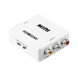 Adaptateur de convertisseur vidéo JSM Mini taille HD 1080P HDMI vers AV / CVBS SJ9599419-20