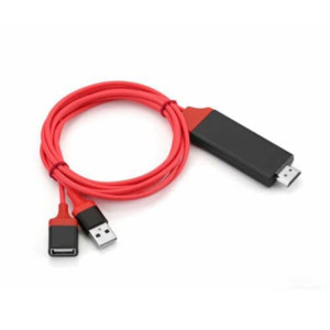 Adaptateur de câbles HDMI Dongle USB mâle + USB femelle vers HDMI mâle 1080P SH301A880-20