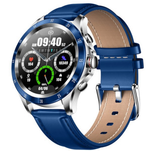 NX1 Montre intelligente à écran couleur de 1,32 pouces, prend en charge la surveillance de la fréquence cardiaque / la surveillance de la pression artérielle (bleu) SH601C118-20