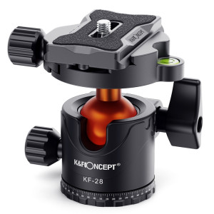 K&F CONCEPT KF31.023V3 Rotule trépied panoramique en métal rotative à 360 degrés avec plaque de dégagement rapide 1/4" SK04311774-20