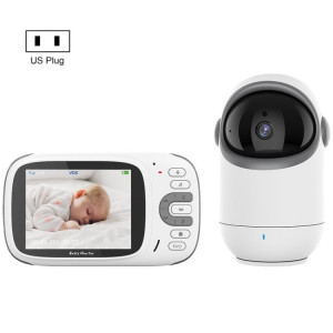 VB802 Caméra rotative vidéo numérique sans fil pour moniteur de bébé de 3,2 pouces (prise américaine) SH801A729-20