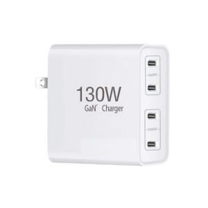 Chargeur GaN130W 4 ports USB-C PD65W / PD30W multi-ports Type-C pour ordinateur portable, prise US SH9001655-20