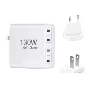 Chargeur GaN130W 4 ports USB-C PD65W / PD30W multi-ports Type-C pour ordinateur portable, / US SH90021940-20