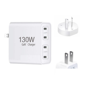 Chargeur GaN130W 4 ports USB-C PD65W / PD30W Multi Port Type-C pour ordinateur portable, prise AU / US SH90041290-20