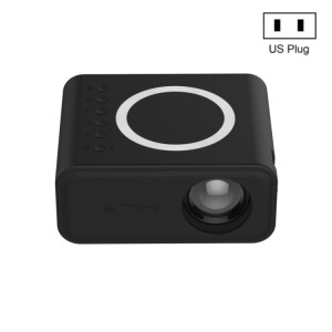 YT300 Accueil Multimédia Mini Projecteur À Distance Support Téléphone Portable (US Plug Noir) SH701E933-20