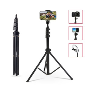 JMARY MT38 Support de téléphone pour trépied de voyage 1,68 m Télescopique Vlogging Support de caméra Support de trépied SJ30901198-20