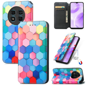 Pour Ulefone Note 15 CaseNeo Étui de téléphone en cuir magnétique coloré (Cube coloré) SH601G1434-20