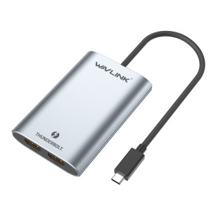 WAVLINK WL-UTA02H Convertisseur d'extension multi-écran Thunderbolt 3 vers double adaptateur HDMI SW45341611-20