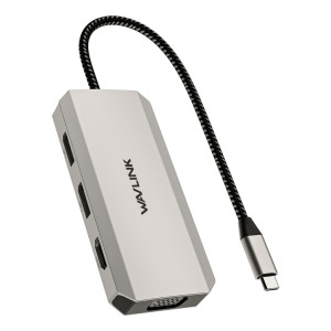 WAVLINK WL-UMD305 7 en 1 4K DP / HDMI Quard Display USB-C Hub Dock Adaptateur multiport SW4828822-20