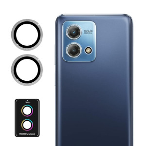 Pour Motorola Moto G Stylus 5G 2023 ENKAY Hat-Prince 9H Objectif de caméra arrière Film de verre trempé en alliage d'aluminium (argent) SE102B1592-20