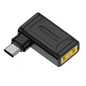 Adaptateur de charge d'ordinateur 140 W DC 5 V/9 V/20 V femelle vers USB-C/Type-C mâle (port carré jaune DC C) SH301G1485-20