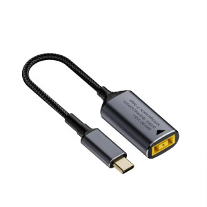 Adaptateur de charge d'ordinateur 140 W DC 5 V/9 V/20 V femelle vers USB-C/Type-C mâle (port carré jaune) SH601G1493-20