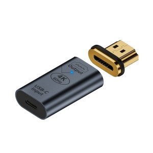 Adaptateur convertisseur type-c femelle vers HDMI 2.0 mâle, prise magnétique HD 4K 60 Hz (gris) SH901B900-20