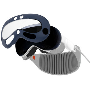 Pour Apple Vision Pro PC + Film renforcé Housse de protection VR Accessoires pour lunettes (bleu) SH201B921-20