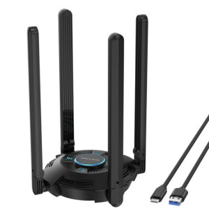 WAVLINK WN695X2 AX5400 Dongle USB WiFi 6 Récepteur 4 Antennes Adaptateur Sans Fil Tri-Bande SW6707813-20