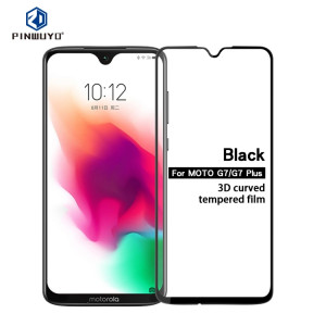 Film de verre trempé incurvé 3D PINWUYO 9H pour MOTO G7 / G7plus （noir） SP57011819-20