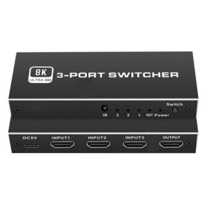 Commutateur HDMI 2.1 Q8Q3-3 pour home cinéma gaming, 3x1, 8K, 4K, 120 Hz, HDR, audio et vidéo SH8362783-20