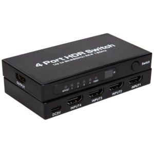Commutateur HDMI 2.1 8K 60 Hz Q8-4 avec télécommande, adaptateur 4x1 pour home cinéma et jeux vidéo, prise américaine SH69011521-20