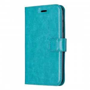 Étui en cuir à rabat horizontal pour texture Crazy Horse avec porte-cartes et porte-cartes, portefeuille et cadre photo pour iPhone 11 Pro (bleu) SH601E31-20