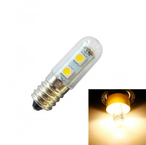 E14 vis lumière LED ampoule de réfrigérateur 1W 220V AC 7 lumière SMD 5050 ampères LED lumière réfrigérateur maison (Warm White) SH201A468-20