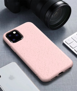 Matériel de paille antichoc Starry Series + Étui de protection en TPU pour iPhone 11 Pro (rose) SH301A934-20