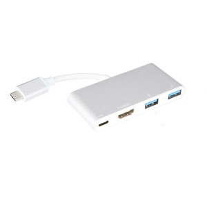 Adaptateur USB-C vers HDMI, convertisseur AV multiport USB 3.1 Type C vers HDMI 4K avec 2 ports USB 3.0 et port de chargement USB C pour Chromebook Pixel / MacBook / Dell XPS13 / Samsung Galaxy s8 / s8 Plus SH4424876-20