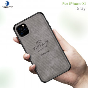 PINWUYO PC + TPU + étui de protection de la peau imperméable antichoc étanche pour iPhone 11 Pro (Gris) SP005D1682-20