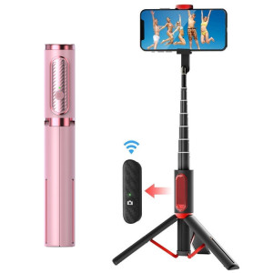 M18 Portable Selfie Stick Télécommande Support de téléphone portable (rose) SH601B767-20