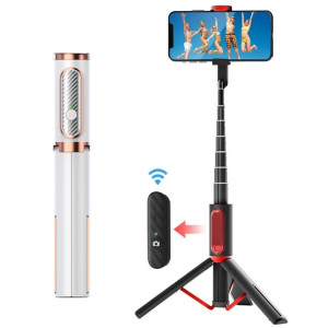 M18 Portable Selfie Stick Télécommande Support de téléphone portable (blanc) SH601C946-20