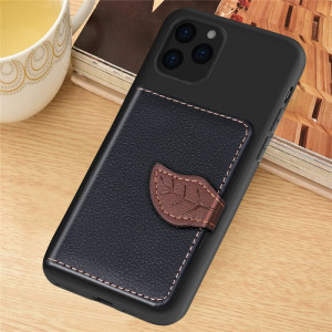 Pour iPhone 11 Pro Litchi Motif Carte Sac Support de portefeuille + TPU Phone Case avec fente pour carte Fonction de support de portefeuille (Noir) SH901B1399-20