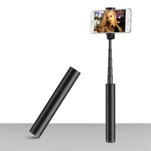 Mini téléphone Bluetooth sans fil Selfie Stick en aluminium Selfie Stick de poche Artefact de voyage (noir) SH801A427-20