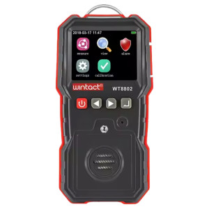 Wintact Wintact WT8802 Hydrogen Sulfure Moniteur Professionnel Capteur de gaz rechargeable haut sensible Digital Light Vibration Alarme Détecteur H2S SW5384399-20