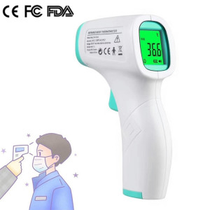 Thermomètre numérique LCD sans contact Thermomètre infrarouge portatif pour le corps du front pour bébé adulte SH88291754-20
