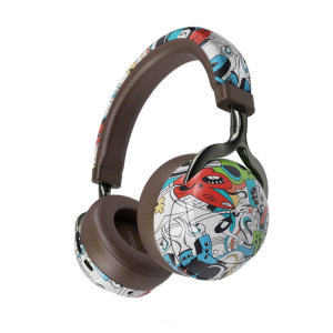 VJ086 Casque Graffiti Casque Bluetooth Sports sans fil Casque d'impression couleur à transfert d'eau, Support TF, FM (couleur éblouissante) SH801A684-20