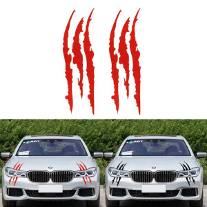 2 PCS réfléchissant autocollant de voiture Monster Scratch Stripe griffe marques auto auto phare décoration vinyle autocollant autocollants de voiture, taille: 40X12cm SH001B1599-20