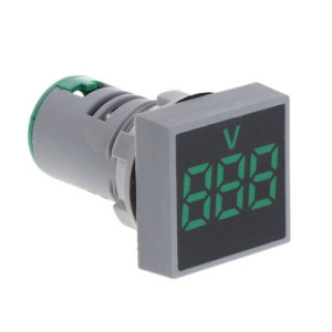 AD101-22VMS Mini AC 20-500V Voltmètre Panneau Carré LED Indicateur de Tension Numérique (Vert) SH001B522-20