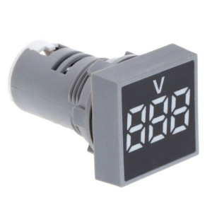 AD101-22VMS Mini AC 20-500V Voltmètre Panneau Carré LED Indicateur de Tension Numérique (Blanc) SH001E74-20