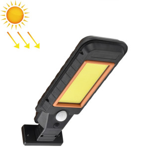 128 COB lampe solaire à induction de corps de lampe murale LED éclairage extérieur étanche lampe de rue (bord orange) SH304A1519-20