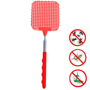 Tapette à mouches en plastique rétractable créative Fournitures d'été Tapette à moustiques (rouge) SH501A1703-20