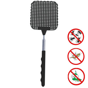 Tapette à mouches en plastique rétractable créative fournitures d'été tapette à moustiques (noir) SH501C538-20
