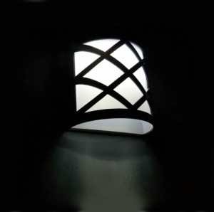 Applique murale à LED à énergie solaire Lampe de jardin de rue à économie d'énergie imperméable extérieure (lumière blanche) SH301A493-20