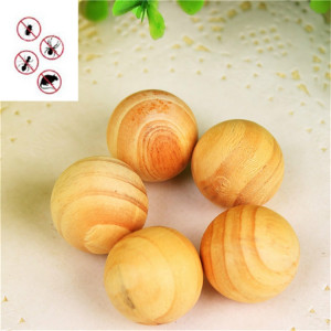 50 pièces / 10 ensemble en bois anti-moisissure anti-mites répulsif anti-insectes boules de camphre naturel boules en bois SH23341018-20