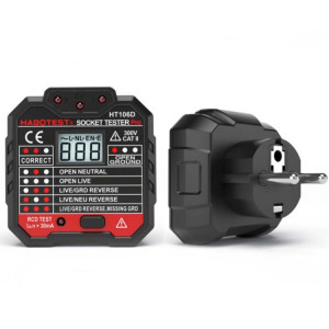 Testeurs de prise HT106 Détecteur de test de tension Ligne de terre Ligne neutre Électroscope de fuite de ligne en direct () SH701B1505-20