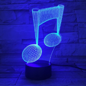 Note de musique 3D Visual Light Touch Lampe de table décorative changeante colorée LED Night Light SH48091975-20