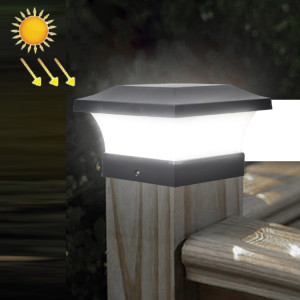 Lampe d'éclairage de cour de lumière de colonne extérieure étanche à LED solaire (lumière blanche) SH901B1123-20