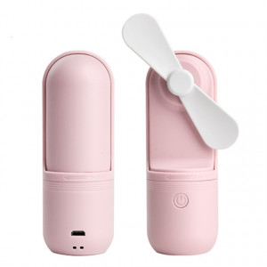Ventilateur de bureau à mini-ventilateur pliable portable de chargement USB (rose) SH801A1431-20