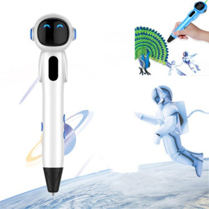 Astronaute 3D Stylo d'impression à basse température Intelligent Stéréo sans fil Graffiti Peinture Enfants Brosse 3D, Capacité de la batterie: 1000 mAH (Blanc) SH002C716-20